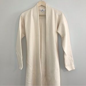 Uniqlo cream coloured belted duster